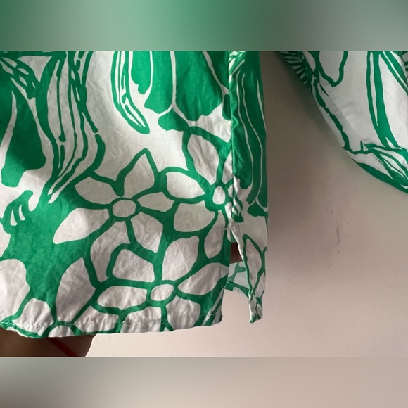 Lilly Pulitzer Sz XL Camryn Tunic in Spearmint Green Kiss My Tulips Top - Picture 8 of 14